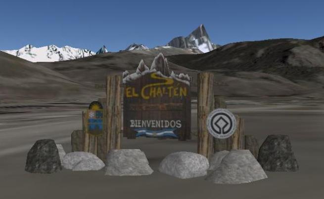 Cartel de entrada a El Chaltén (El Chaltén - Argentina)